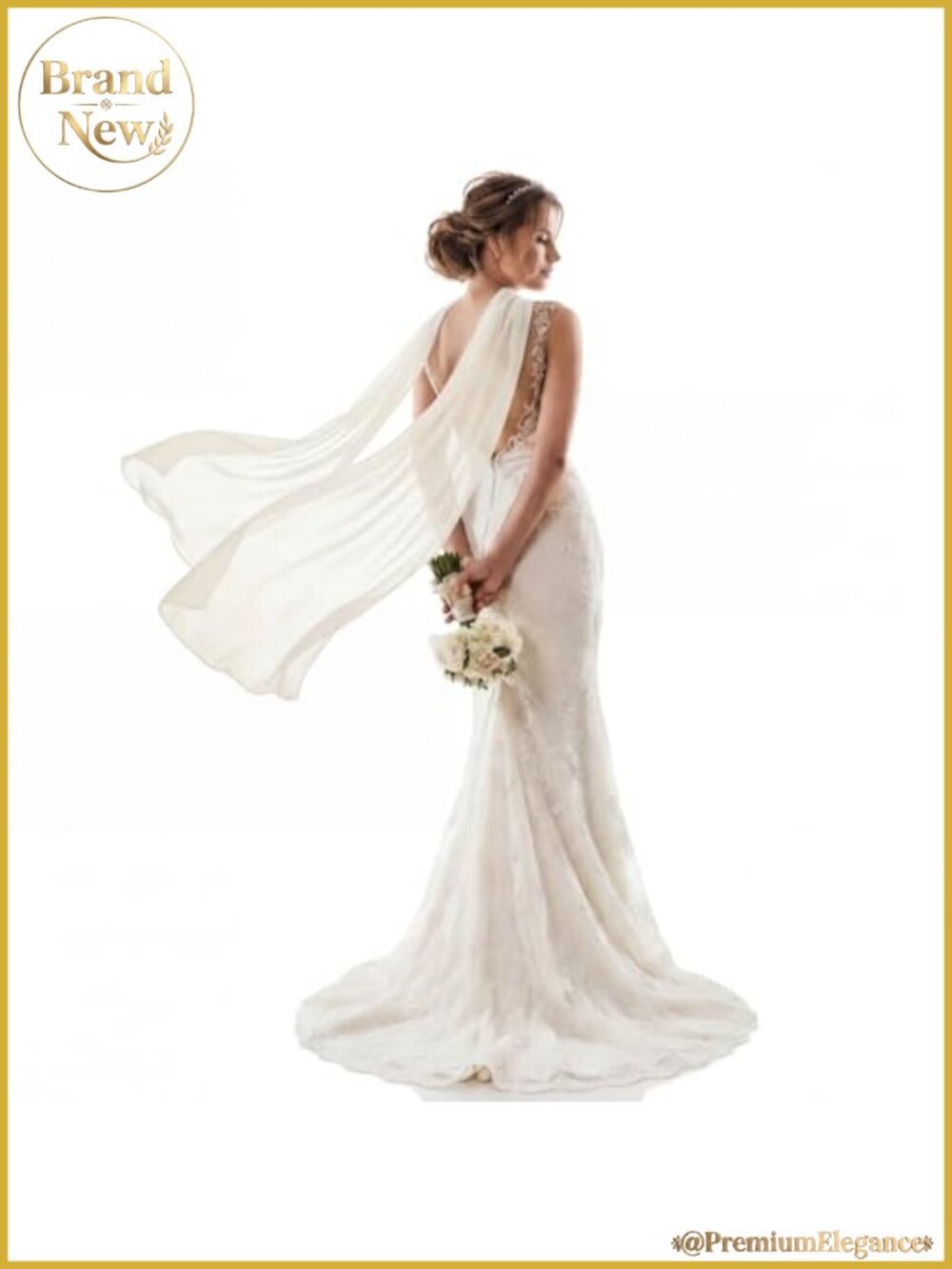 Chiffon Wedding Shawl Wrap 59 Inch Bridal Scarf